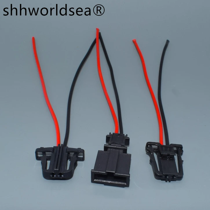 shhworldsea 2 pin License plate lamp car door connector Trunk lights Horn Sensor Plug for VW Audi Skoda 3B0972712 3B0972702