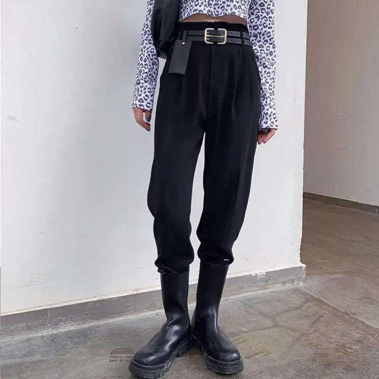 

Women Pants Autumn Pants Women's Loose High Waist Straight Harem Casual Suit Pants Pantalones De Mujer
