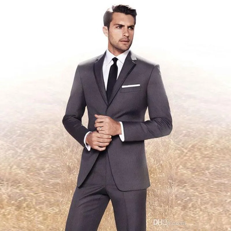 

New Arrival Men Suits Slim Fit Peaked Lapel Wedding With Jacket And Pants Designer Groom Tuxedos Two Pieces Blazer