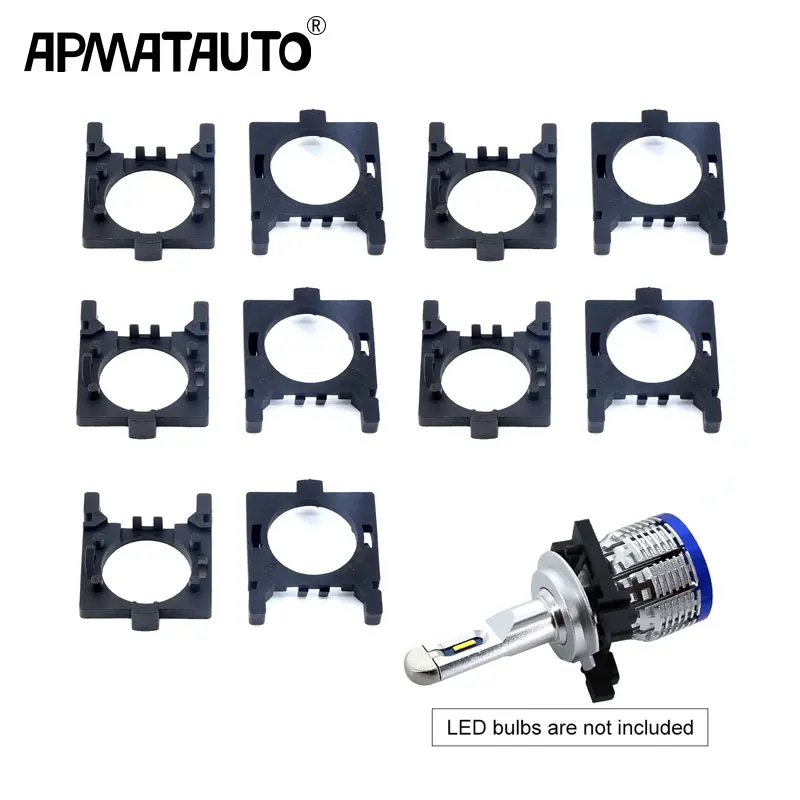 10pcs Auto LED Headlight H7 Bulbs Adapter Holder Socket Installation For Ford Focus Low Beam Head Lamp Retrofitting