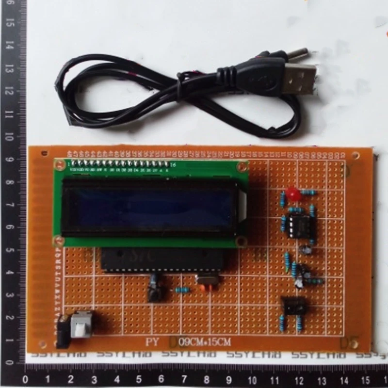 Based on 51 single chip microcomputer course learning diy suite pulse measuring instrument heart rate meter parts