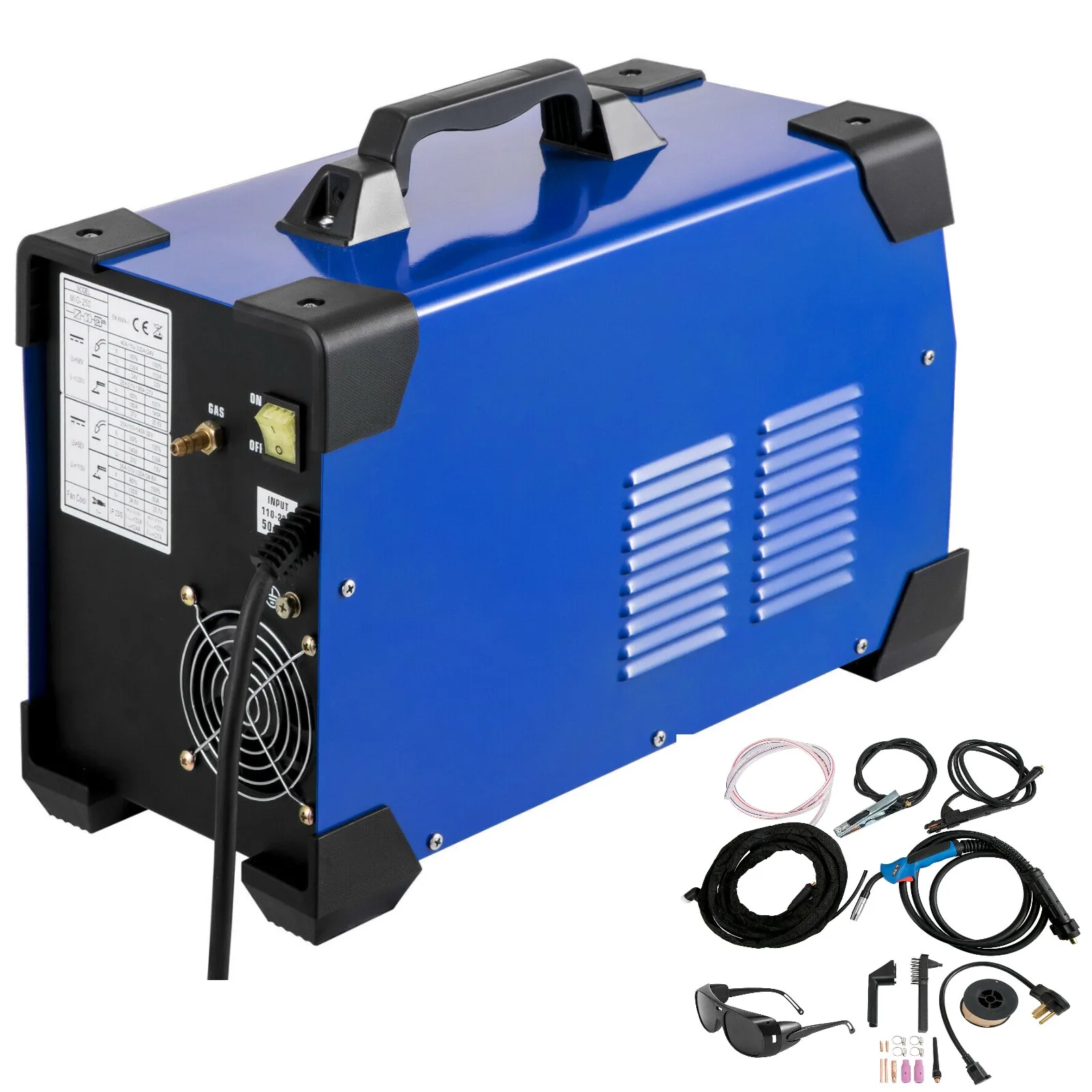 

250A MIG MMA TIG 3 in 1 Semi-automatic Welding Machine Mig Welder Welding Machine MIG-250 Welder With Burnback Dual Voltage