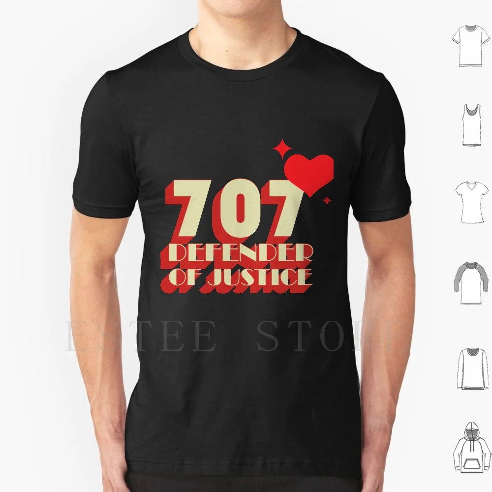 707 Of Justice T Shirt Cotton Men DIY Print 707 Of Justice Mystic Messenger Luciel Yoosung Jaehee Kang Zen Rfa Rika V Mysme