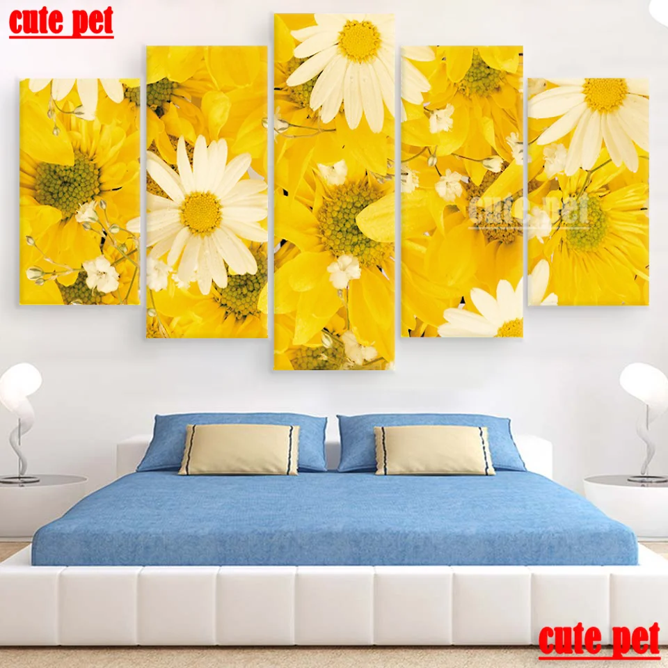 

DIY Art painting Beautiful Sunflowers diamond5D full drill diamond Paintings Home Decor cross stitches Mosaic Diamond Embroidery