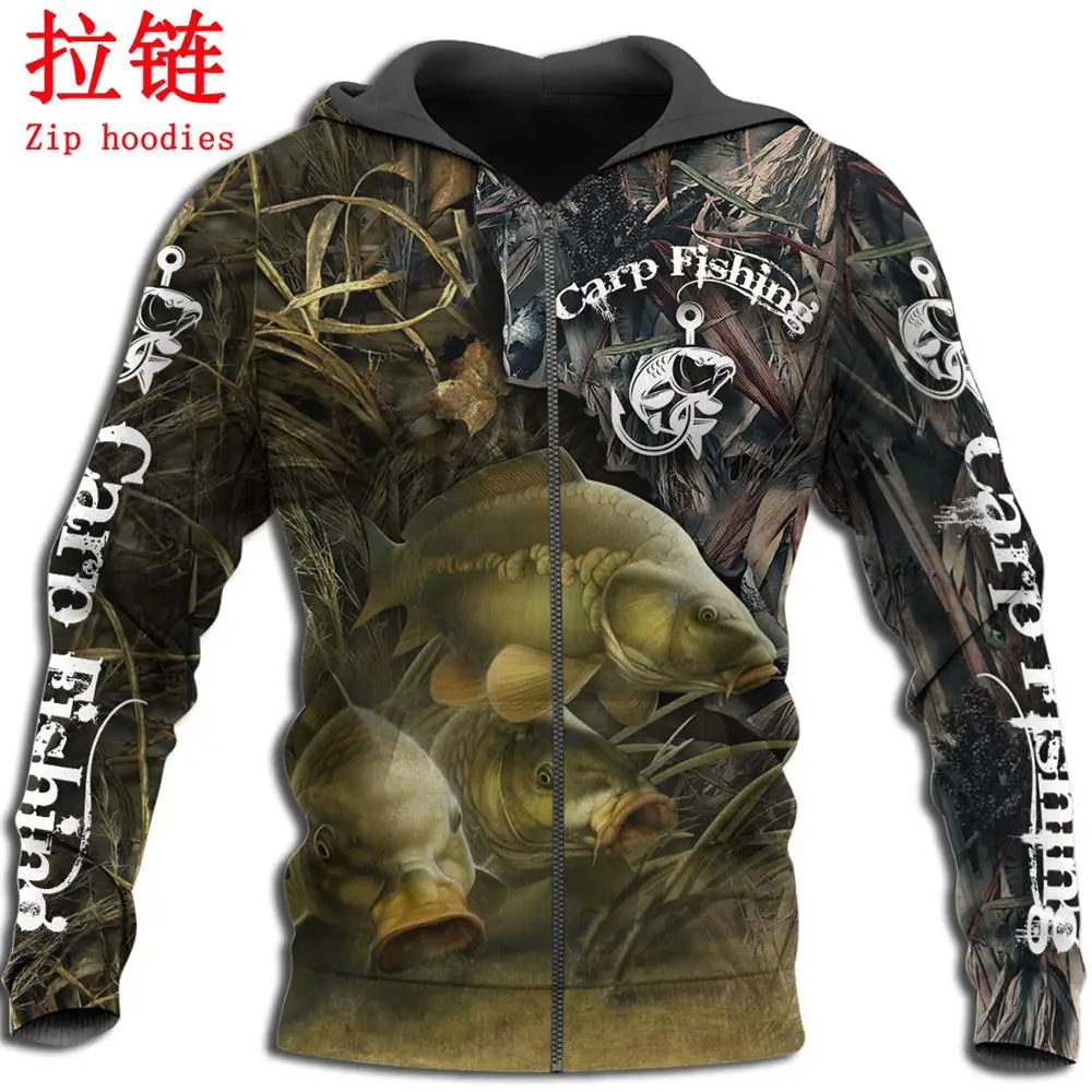 2020 Fashion Men Hoodie Cool Carp Fishing 3D Printed Harajuku Sweatshirt Unisex Casual Pullover hoodies sudadera hombre KJ085