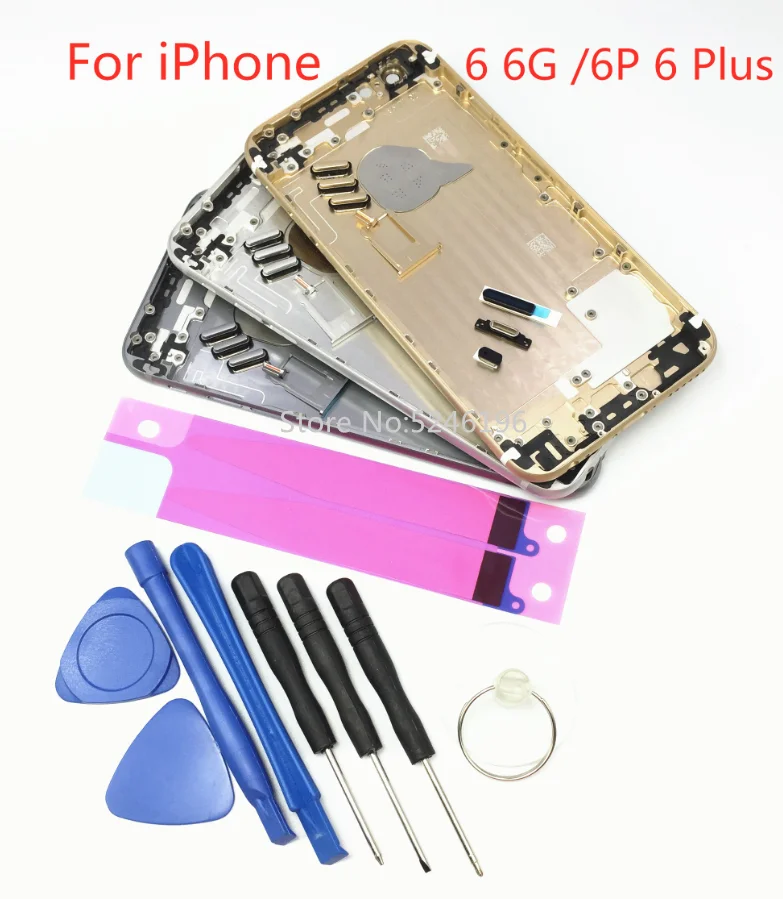 1pcs New rear case battery back cover For iPhone 6 6 Plus 6Plus 6S 6S Plus 6SPlus battery door middle frame chassi Replace Part