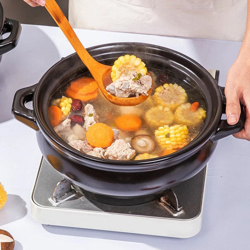 Korean style Gas induction cooker casserole pottery pot soup pot steamed rice braised  heat resistant pot Claypot rice Claypot