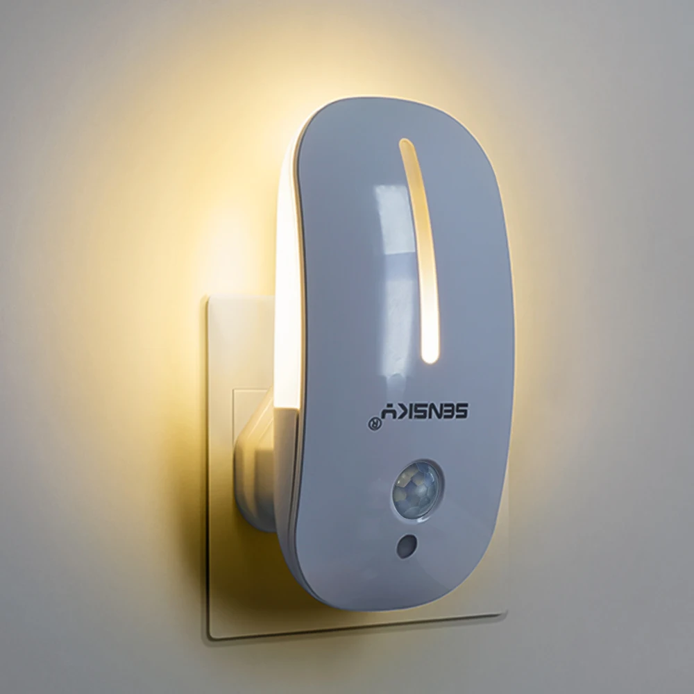 SENSKY  Motion Sensor LED Night Light US PLUG  EU PLUG UK PLUG  For Hallway Pathway