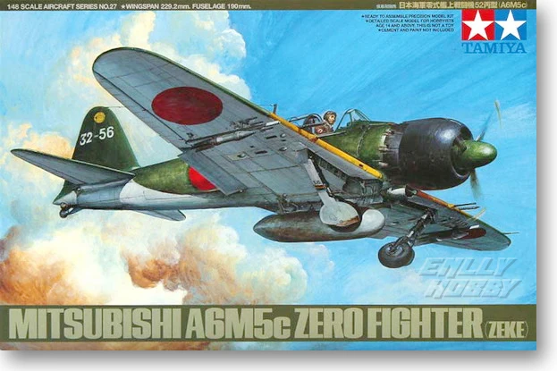 Tamiya 61027 1/48 Model Kit A6M5c Type 52 Hei Zero Fighter(Zeke)