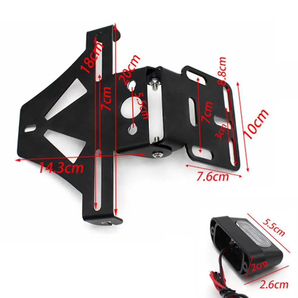 Motorcycle Adjustable Angle License Number Plate Frame Holder Bracket For Yzf R1 R6 R3 R15 R25 FZ1 FZ6 FZ8 MT03 MT07 MT09 XJ6