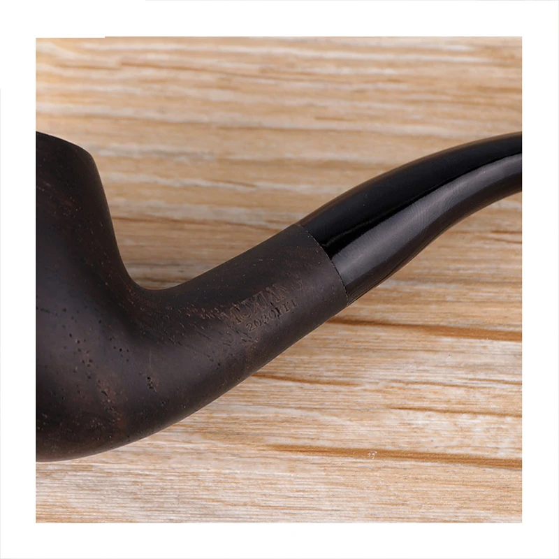 Ebony wood Smoking Pipe 9mm Filters Tobacco pipe Handmade cigarette holder Bent Type Tobacco pipes Gift men\'s smoking pipes