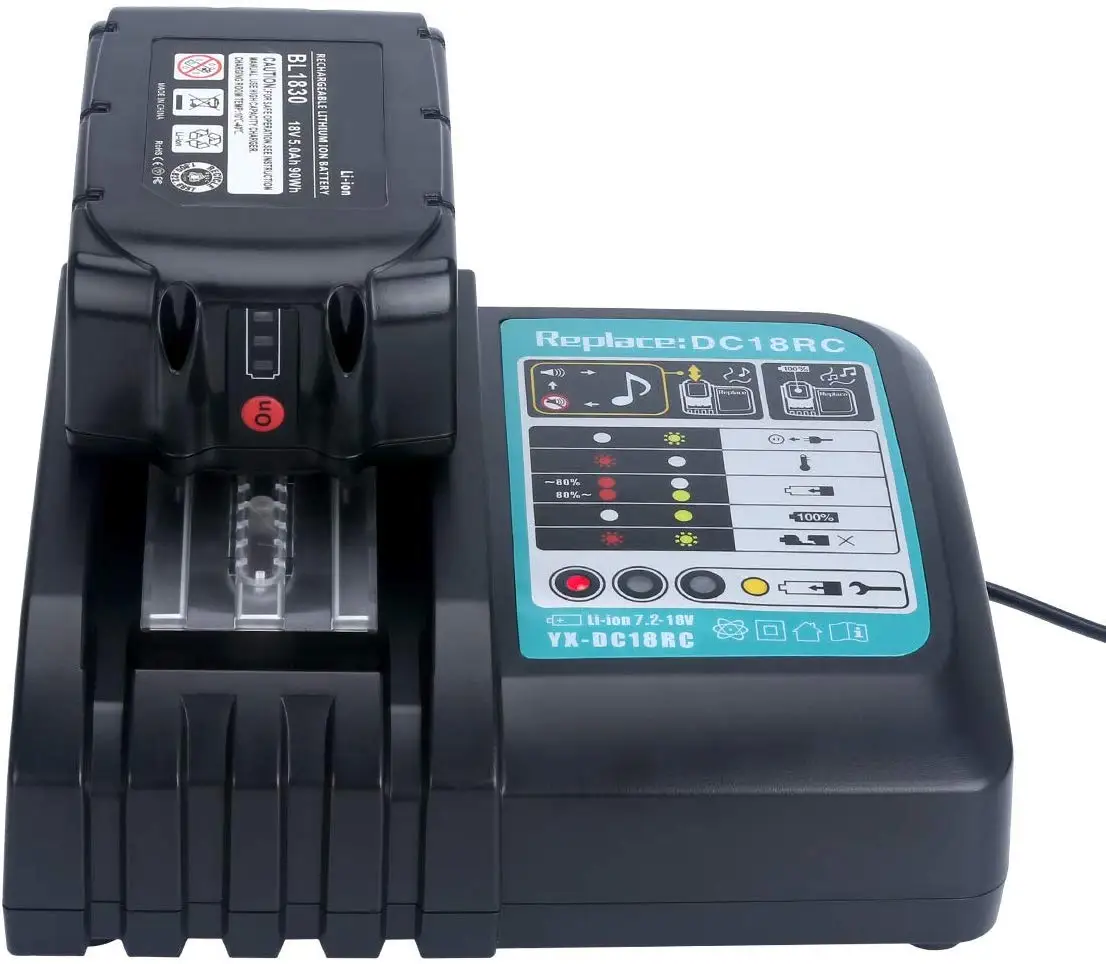 18V Battery Charger Charging For Makita Bl1830 Bl1430 BL1840 BL1850 BL1860 BL1890 Li-Ion Charge Power Tool 18VRC 3A /18VRF 6A