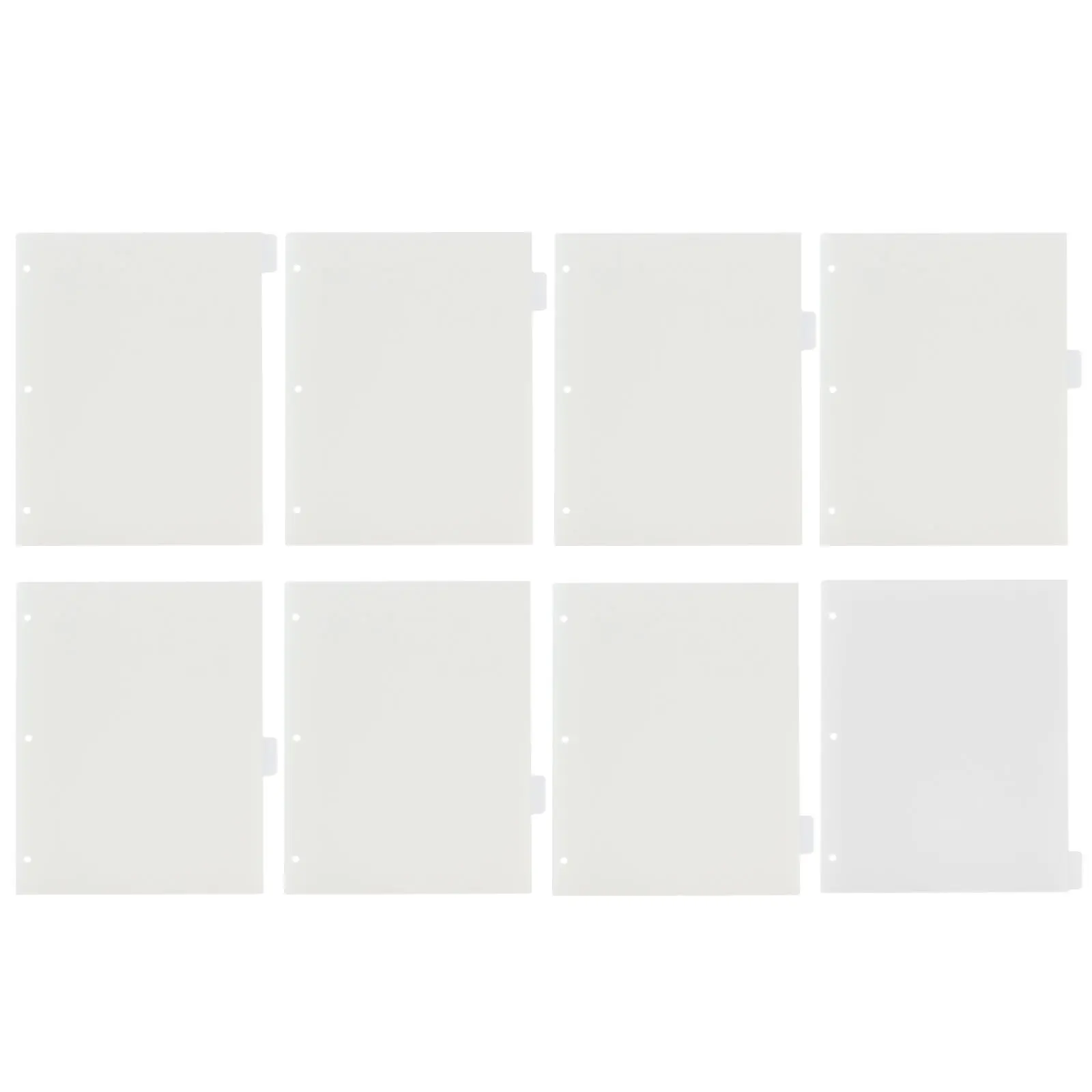 Divisórias para notebook, letras estilo eua, plástico fosco, transparente, 8.5 polegadas, x 11 polegadas, para fichário