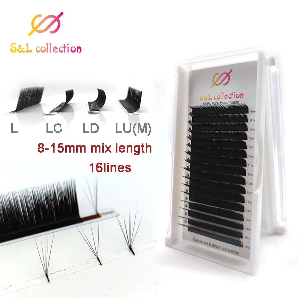 L//LC/LD/M Curl Eyelashes Makeup Eyelash Extension Bloom Auto Fans Eyelash Easy Fanning Lashes Auto Fan Magnetic Camellia Beauty