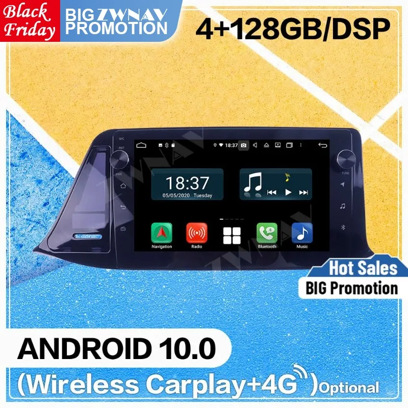 

2 Din 4+128G Carplay Android 10 Screen Player For Honda C-HR 2018 Car Auto Audio Stereo Radio Recorder GPS Navigation Head Unit