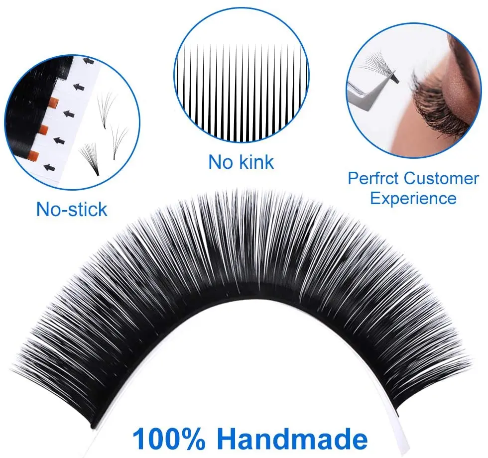 Wendy Lashes 10pcs Wholesale Eyelash Easy Fan Lash Extension Soft Faux Mink Natural Lash Russian Volume Fake Eyelashes Supplies