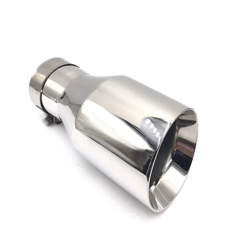 1PCS Inlet (63mm) Outlet (89mm) stainless steel universal Exhaust Tip/Muffler pipe For BMW BENZ AUDI VW Car Accessories