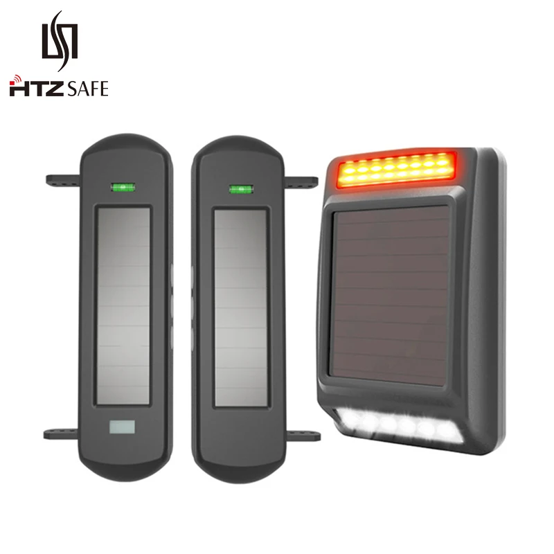 HTZSAFE-sistema de alarma Solar inalámbrico, sirena Solar y estroboscópica, 800 metros de alcance, 100 metros, seguridad para el hogar