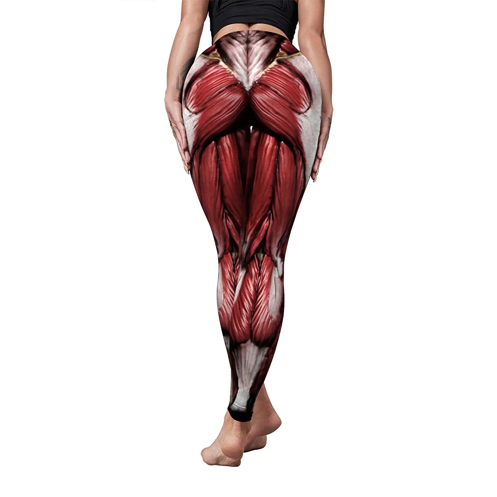 [You\'re My Secret] New 3D Muscle Printed Leggings Classic Attack on Titan Cosplay Sexy Leggin Tights Push Up Fitness Women Pants