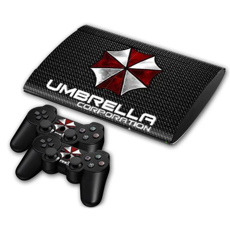 Biohazard Umbrella Skin Sticker Decal for PS3 Slim 4000 PlayStation 3 Console and Controllers Skins Sticker Vinyl