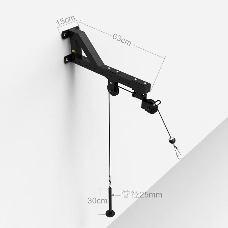 Fitness Wall-mounted Cable Machine Attachments Gym Triceps Biceps Workout Pulley System Home Pull Down Rope Training Equipment