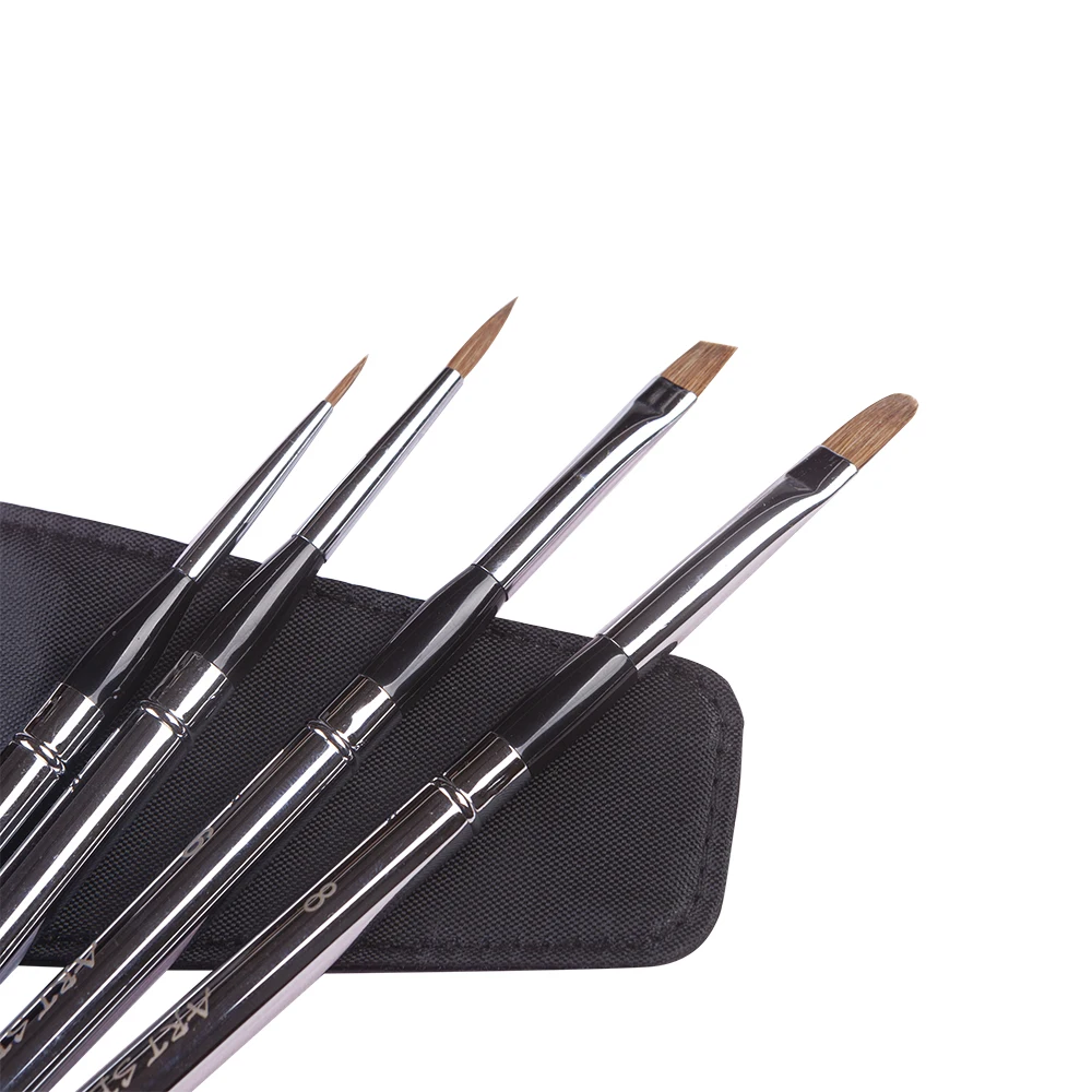 Artsecret-Juego de brochas de arte para pintura de acuarela, Set de 4 brochas de latón de pelo de SP-576, de alta calidad