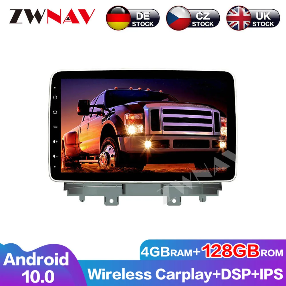 ZWNAV Wireless Carplay Radio 4G+128G Android 10 GPS Audio Navigation DVD Player For Ford Focus 2019 Head Unit Multimedia