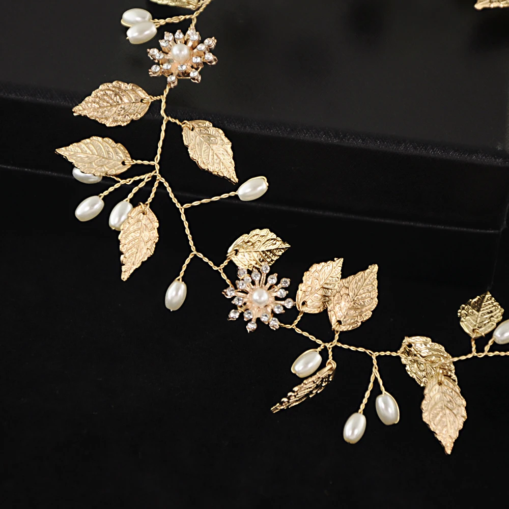 Luxury Golden Leaves Belts Wedding Sashes Alloy Flower Bridal Belt Beaded Belts For Dresses Women Jewel Belt for Party dresses