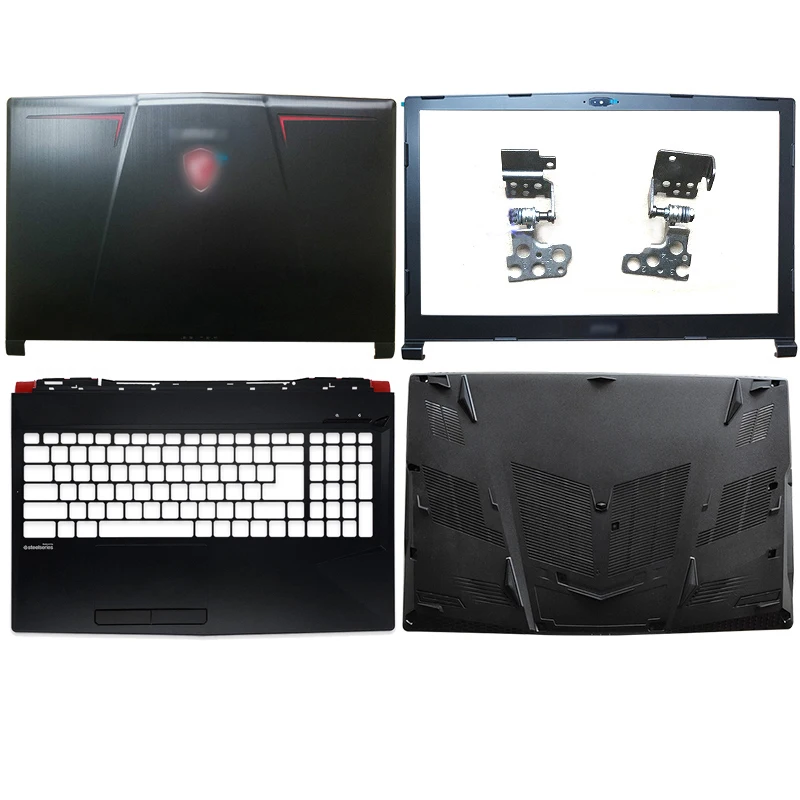 

NEW Laptop LCD Back Cover/Front Bezel/ Hinges/Palmrest/Bottom Case For MSI GP63 GP63VR 3077C1A213HG017 Top Rear Lid Cover