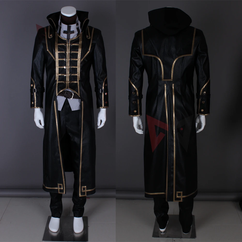 MMGG New Dishonored Cosplay Corvo Costume Leather Coat Pants Halloween Game Anime Set Custom Made Size For Men