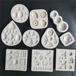 Jewellery Diamond Crystal Mold Fondant Cakes Decor Tools Silicone Mold Sugarcrafts Chocolate Baking Tool For Cakes Gumpaste Form