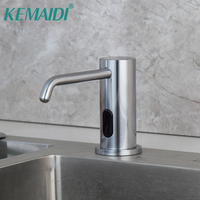 KEMAIDI Stainless Steel 500ml Automatic Soap Dispenser Touchless Sensor Hand Sanitizer Big Shampoo Detergent Dispenser