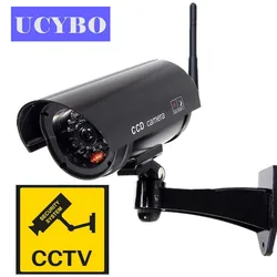 Dummy sztuczna kamera bezpieczeństwo wodoodporna kamera wifi zewnętrzna wewnętrzna kula LED światło wideo CCTV kamera monitorująca