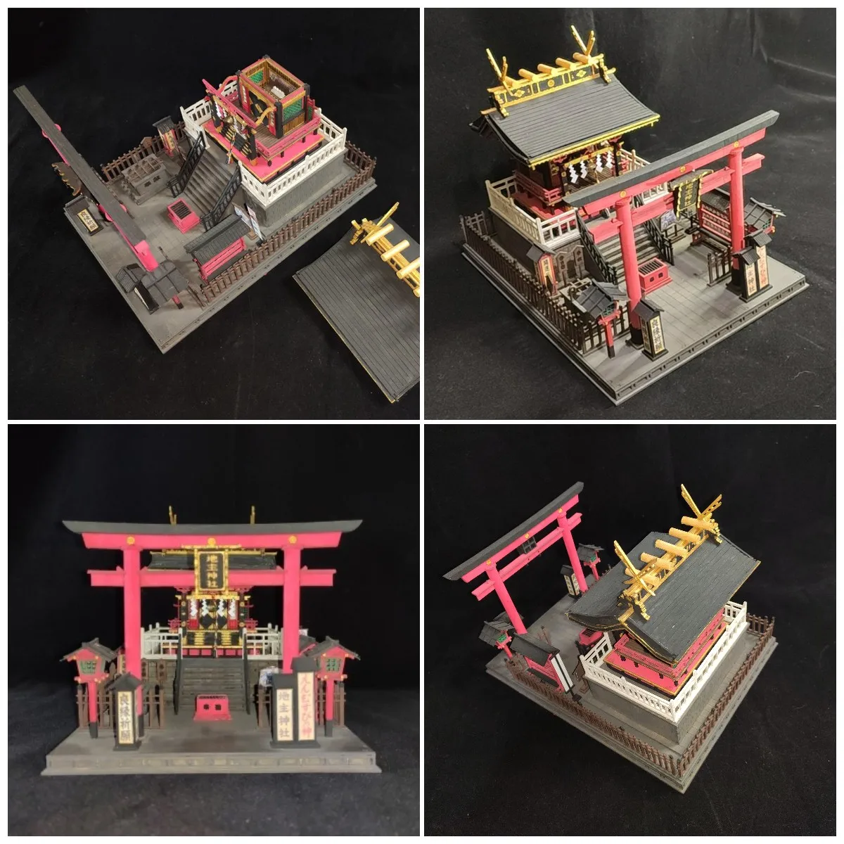 Japanese Construction Model Landlord Shrine Wooden Doll House DIY Miniature Kit with Furniture Dollhouse Toys for Adults Gifts