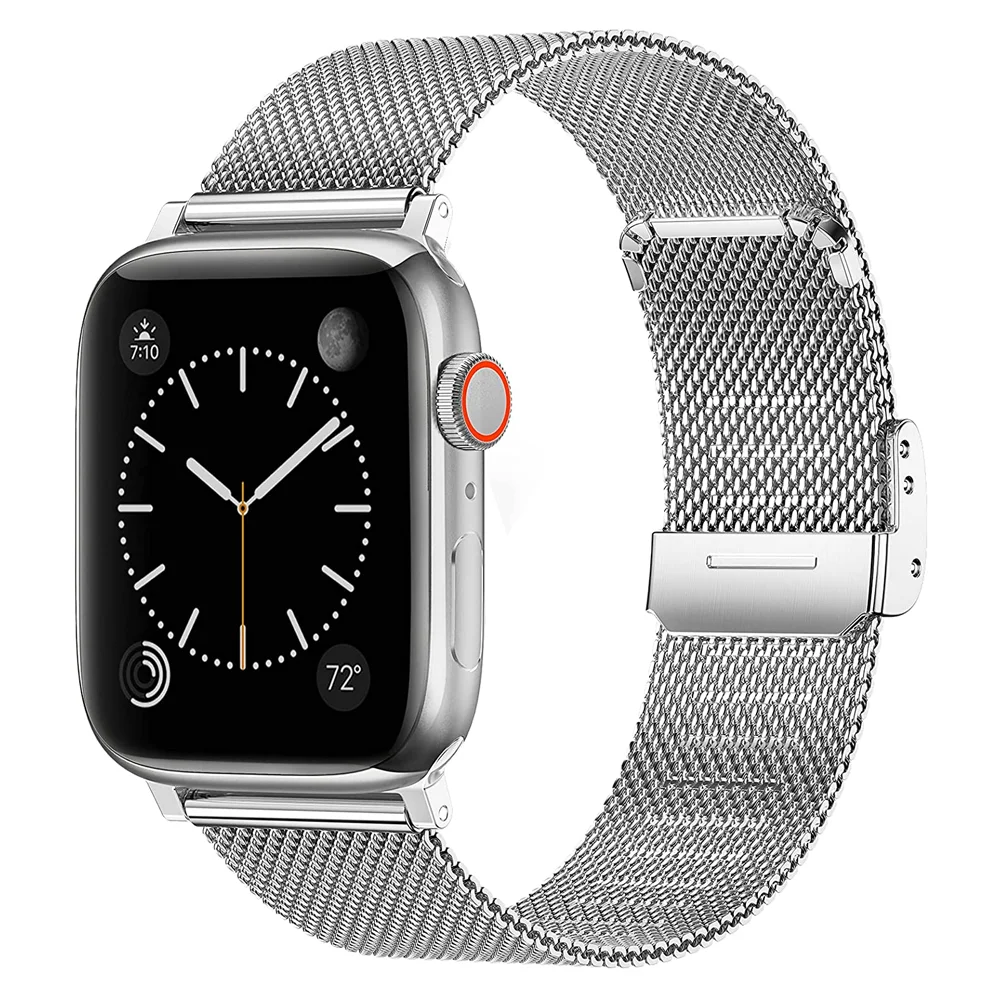 

Milanese Strap for Apple Watch Band 44mm 45mm 41mm 40mm 42mm 38mm Mesh Stainless Steel Replacement iWatch Serie 7 6/5/4/3/SE/2