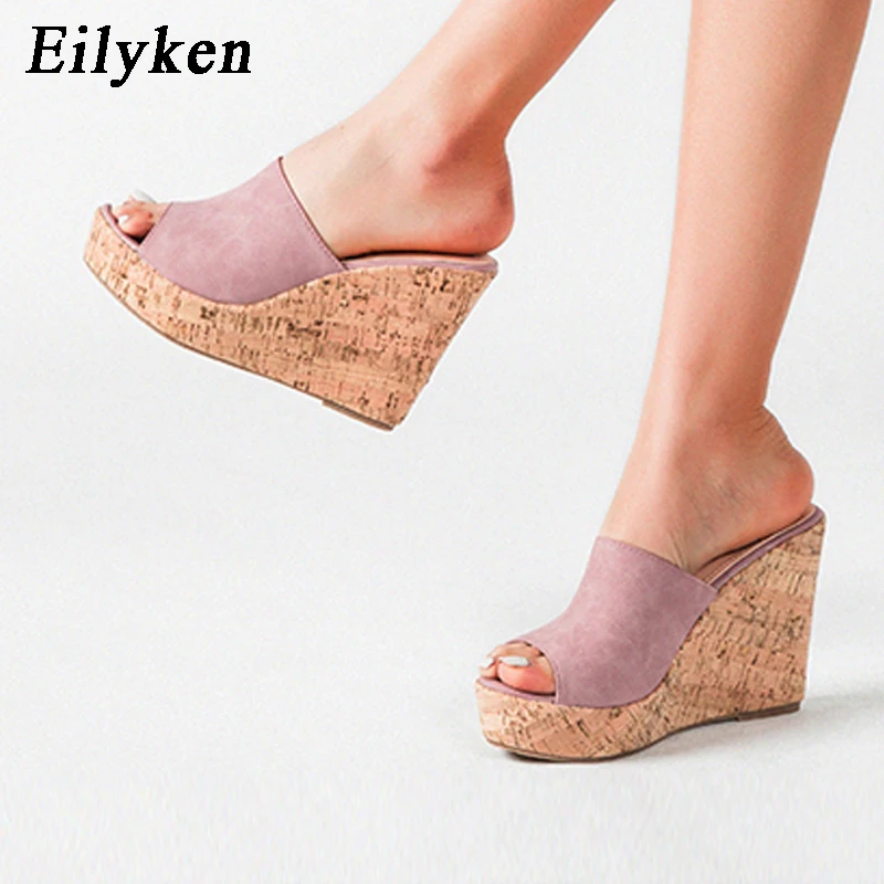 Eilyken 2024 New Summer Casual Cozy Platform Wedges Heels Slippers Ladies Fashion Open Toe Roman Women\'s Sandals Shoe Size 36-43