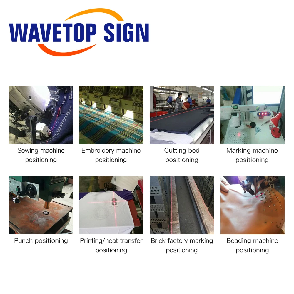 Wavtopsign-Línea de palabras, luces de posicionamiento Rojas, 12x36mm, 12x40mm, para máquina de marcado