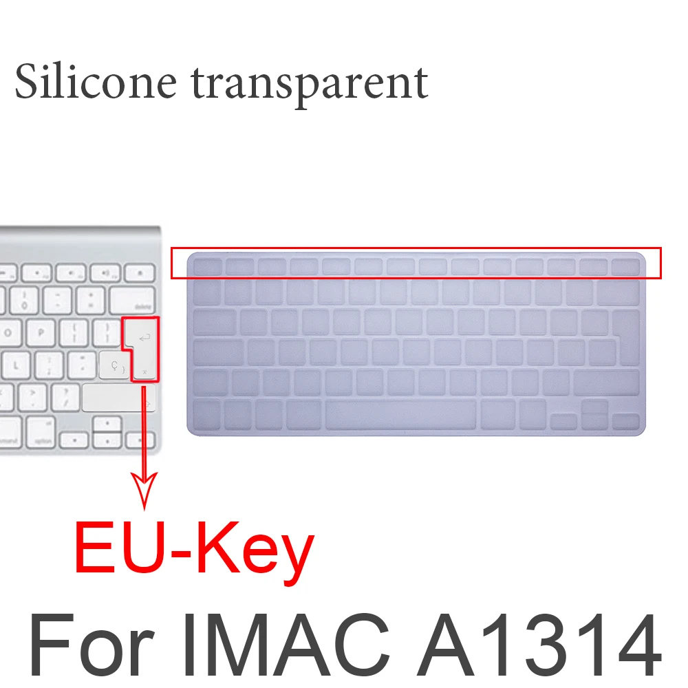 Capa protetora de silicone para Apple Magic Keyboard, Camada protetora de teclado espanhol, Camada de teclado sem fio, MLA22B, A 1644, A1314