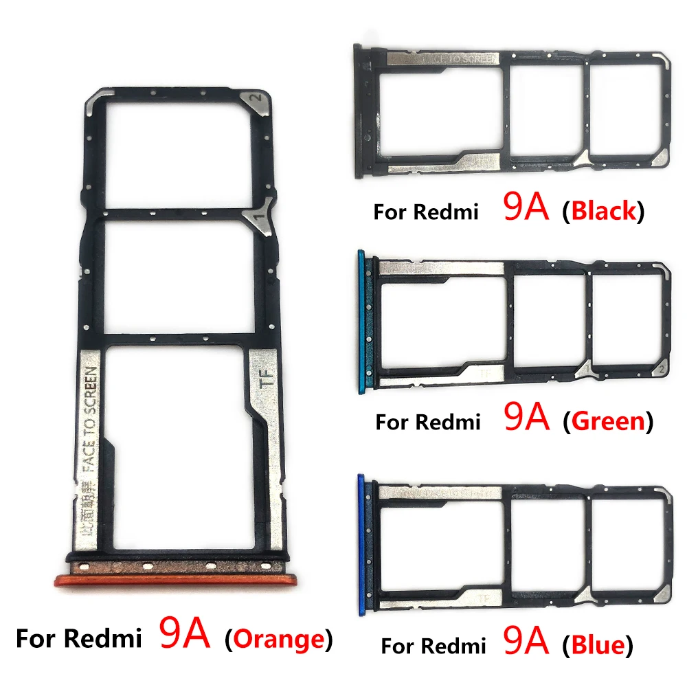 Dual Card Mobile Phone Sim Card For Xiaomi Redmi 9 9A 9C 9T Repair Part SIM Card Tray Slot Chip Holder Adapter Accessories + Pin