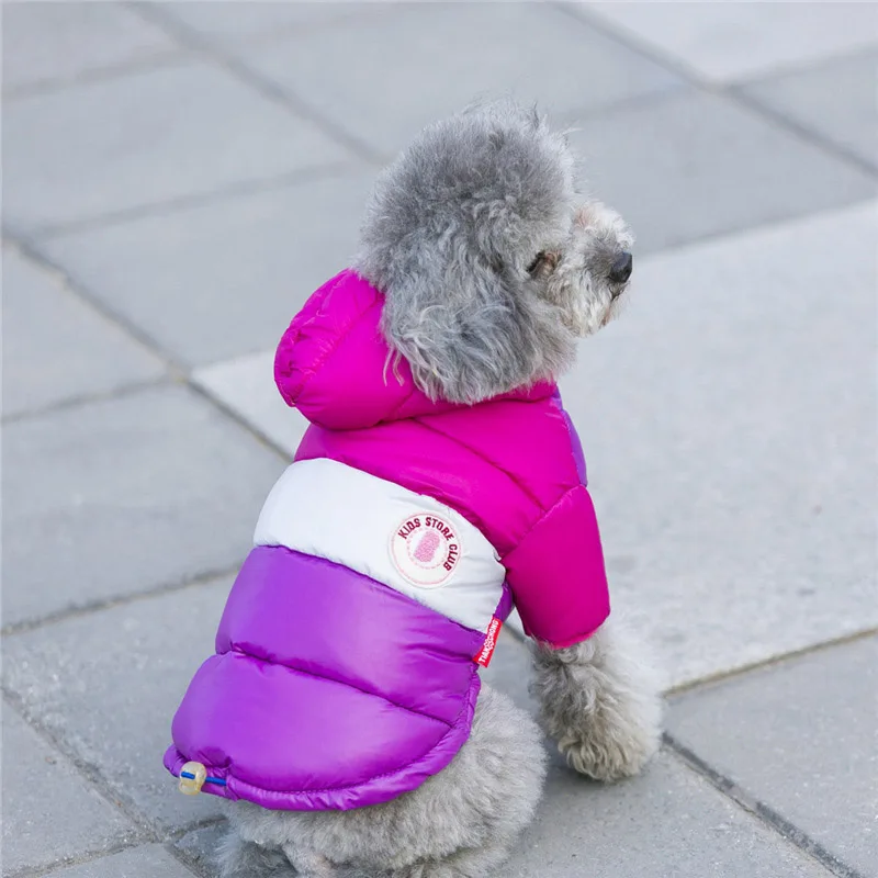 Winter Pet Dogs Clothes Waterproof Hooded Dog Coat Warm Down Jacket Puppy Pet Clothing For Chihuahua French Bulldog Outfits