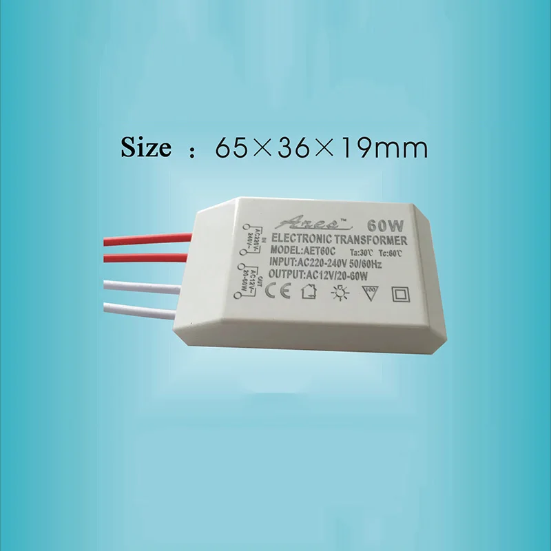 Imagem -03 - Transformador Eletrônico Regulável para Lâmpada de Quartzo Lâmpadas de Cristal de Halogênio Proteção Ambiental ca 12v 20w 40w 60w 80w