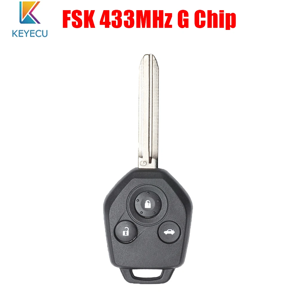 

KEYECU Remote Car Key Fob 3 Buttons FSK 433MHz G Chip for Subaru Forester Impreza 2015 2016 2017