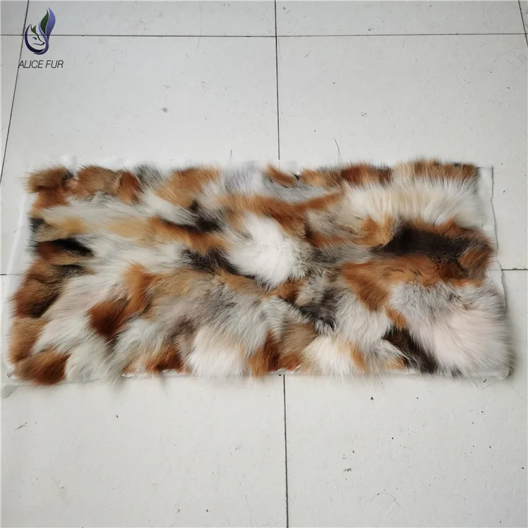 Genuine fox fur plates DIY material colorful fox fur coat vest Nick garment lining Parka liner