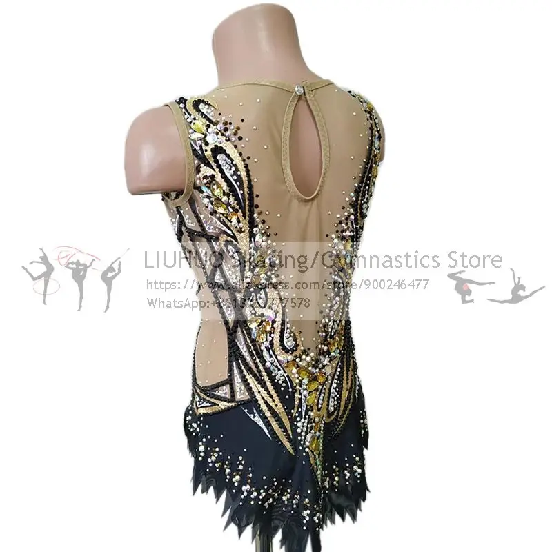 Custom Rhythmic Gymnastics Leotard Figure Skating Dress Women\'s Girls Ice Skating Performance Competition Dance Artistic Costume