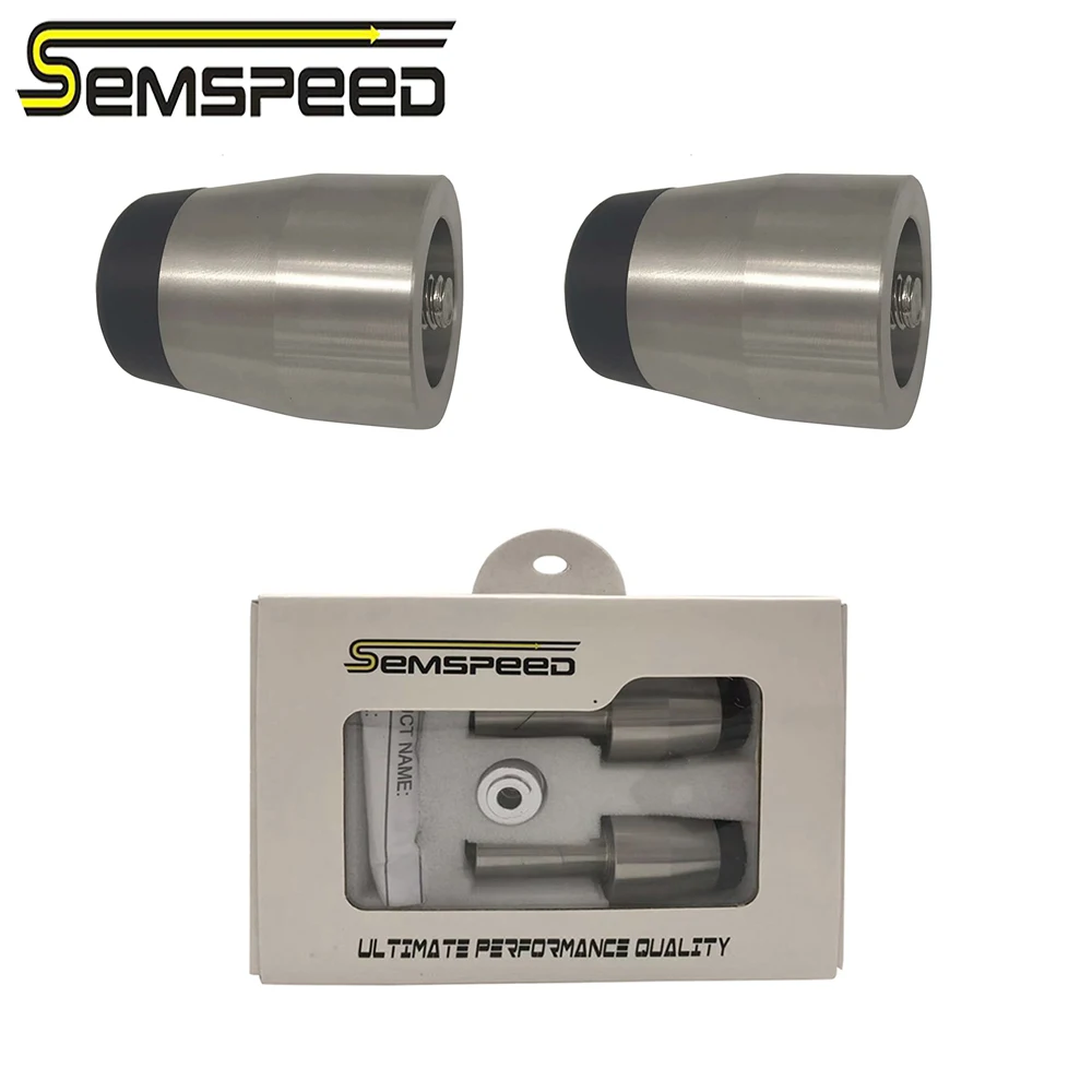 SEMSPEED Stainless Steel Motorcycle Overweight Handlebar Hand Grips Bar End Caps for KAWASAKI Z750 2007-2012 2011 2010 2009 2008