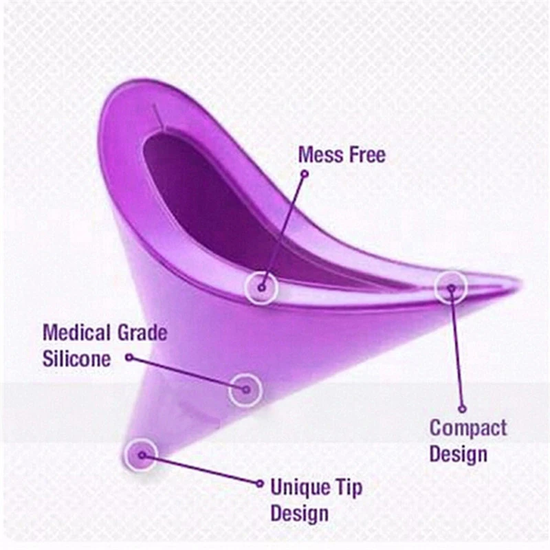 ポータブル女性用小便器,屋外旅行,キャンプ,ポータブル,ソフトシリコン,tpr,ポータブル,スタンドアップ,ポータブル小便器