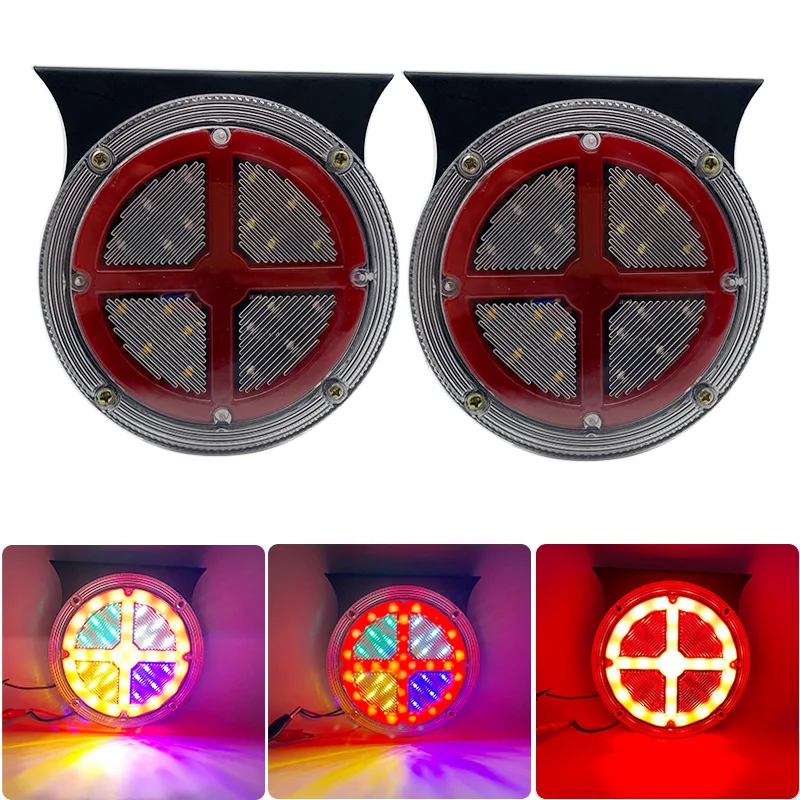 24V Universal truck Rear Strobe Warning Light Hot Wheels Lights Flash Lamp Colorful Atmosphere Lamp for Truck Trailer Lorry