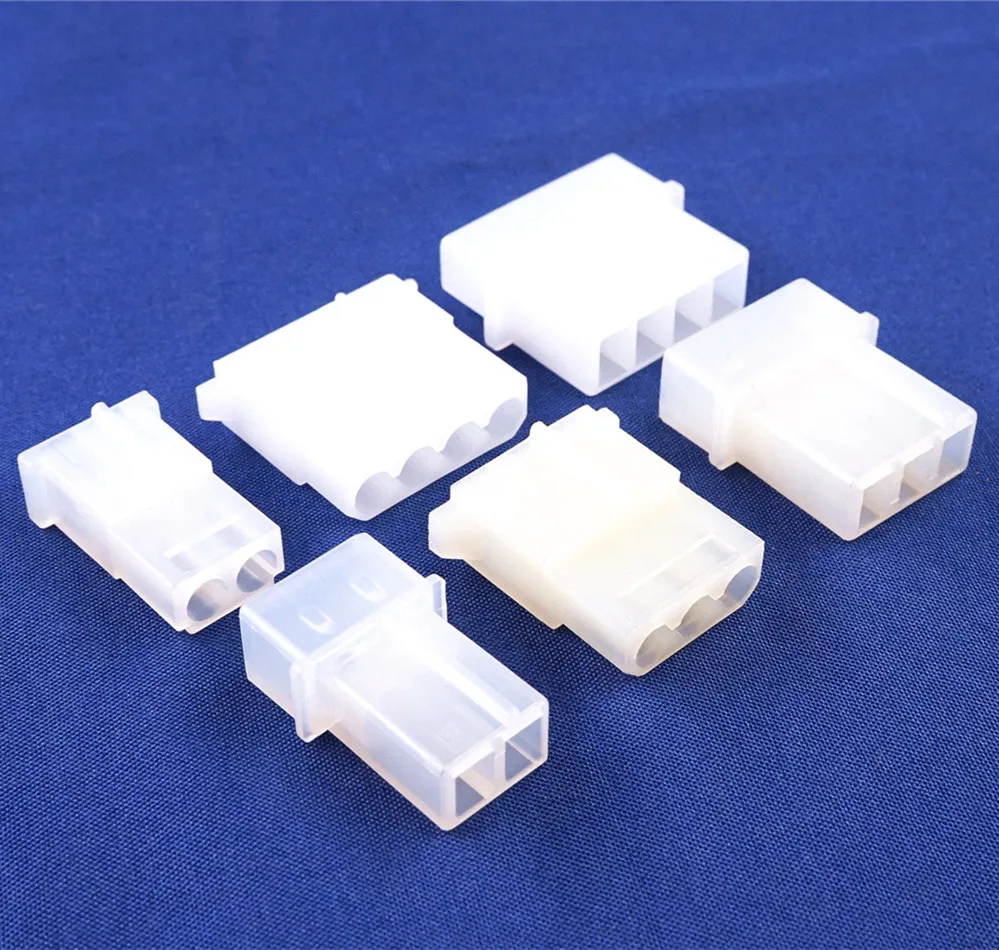 100 pcs Molex 5.08 mm 2 Pin 3 Pin Male Plug Housing Female Receptacle Housing IDE Power Connector Shell 0.20 in Computer Power