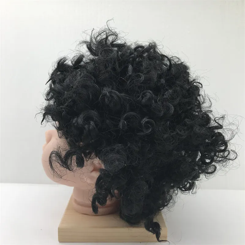 NPK African Style Short Curl Hair For 55-57cm Reborn Girl Doll / Full Silicone Doll Hot Doll Accessories