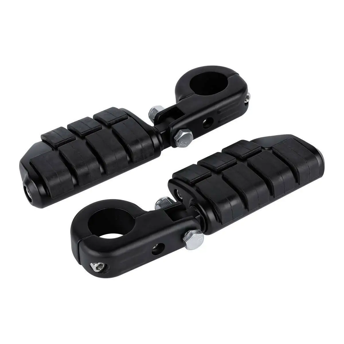 

Motorcycle Matte Black Foot Pegs 1.25" Clamps Mount For Harley Sportster Softail XL 1200 883